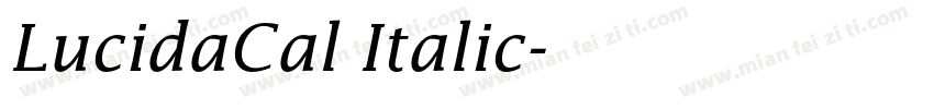 LucidaCal Italic字体转换